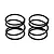 Two black metal RC shock springs placed side by side against a clean white background, showing printed 4.00 markings.