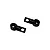 Two black RC Maker upper rocker mounting shafts displayed against a plain white background.