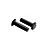 Two black metal upper rocker mounting pins displayed against a plain white background.