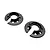 Two black RC Maker high shock retainers shown from a top-down studio perspective on a plain white background.