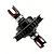 RC Maker Complete Gear Differential Set featuring a black differential housing, pulley gear, metal bearings, and brown outdrives against a plain white background.
