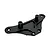 Black plastic RC Maker front lower bumper mount shown on a clean white background in a studio shot.