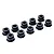 Ten black RC Maker Delrin lower ball cups arranged in rows against a clean white background.