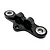 RC Maker black anodised aluminium steering rack with pre-installed metal shielded bearings on a white background.