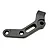 A studio product shot of a black anodised metal RC Maker bulkhead shock connector part against a plain white background.