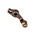 RC Maker Side 2 Short Rocker Arm in bronze anodized aluminum with a pre-installed ball bearing, isolated on a white background.