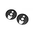 Two round carbon fibre hub aero discs featuring central cutouts, displayed against a plain white background.