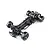 Top-down studio shot of the MST RMX 4 GT competition-level RC drift car chassis kit in black with carbon fiber components.