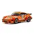 Kyosho Mini-Z MR-04 1976 Porsche 934 RSR RC car in bright orange Jägermeister livery with racing number 24 on a white background.