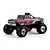 Studio shot of the FMS Ford F-100 High Roller 1/10 scale RC monster truck featuring a maroon body, massive tires, and chrome wheels.