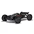 Studio shot of the ARRMA Talion 4X4 6S BLX RC truggy in black with red accents, viewed from a low front-three-quarter angle.