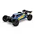 Studio shot of the UDI Gleam Mid blue 1/12 scale 4WD electric RC buggy on a white background.