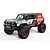 Studio product photo of the MJX RC Hyper Go Ford Bronco R Baja1000 1/12 scale RC rock crawler featuring a black, white, and red livery.