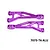 GPM Aluminium Rear Upper Suspension Arms in purple, designed for RC cars, displayed on a clean white background.
