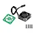 GPM aluminium high speed cooling fan in black and green with a protective cover, wire lead, and four mounting screws.