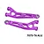 GPM aluminium front upper suspension arms in purple, presented on a plain white background with visible text indicating material.