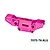 GPM pink aluminium rear shock tower featuring multiple mounting holes and engraved branding against a white background.