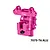 GPM Aluminium Rear Differential Cover in pink, featuring engraved branding and hardware against a clean white background.