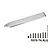 GPM silver aluminium rear skid plate brace with included mounting screws, nut, and a drill bit on a white background.