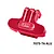 GPM Racing red anodized aluminium rear bumper for RC car on a clean white background.