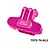 GPM Racing pink anodized aluminium rear bumper for RC car against a white background.