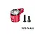 GPM red aluminium 20T servo horn with servo saver and two mounting screws on a white background.