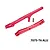 GPM aluminium front and rear chassis brace set in red with mounting hardware and branding text.