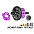 GPM Racing purple and black centre differential set with 38T gear, 15T pinion gear, motor plate, and hardware on a white background.