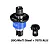 GPM complete rear differential assembly with blue aluminum housing, black steel gears, and text reading 20CrMnTi Steel + 7075 ALU.