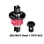 GPM red and black complete rear differential assembly with steel and aluminium components on a white background.