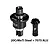 GPM Racing black complete front differential assembly with steel and aluminum parts, including ring gear marked 12T-30T and pinion gear.