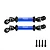 Two blue and black GPM Racing carbon steel and aluminium centre CVD driveshafts with four screws against a white background.