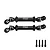 Two black GPM Racing centre CVD driveshafts and four small screws displayed against a plain white background.