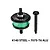 GPM steel and aluminium complete centre differential with green housing and companion gear on white background