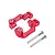 GPM red aluminium hub carriers or C-hubs with included steel screws on a clean white background.