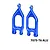 GPM blue aluminium front upper suspension arms for RC cars, featuring engraved GPM and 7075 markings.