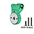 GPM aluminium 25T servo horn with built-in servo saver in green, shown with three mounting screws against a white background.