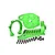 GPM Aluminium Motor Mount Set in green with associated mounting hardware on a white background