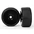 Traxxas 3.3" Rear S1 Slick Tyres on Black Dish Rims - Glued Wheels 2Pcs 6473