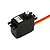 E-Flite MG Mini 26g Servo shown against a clean white background with its attached wires and output gear.
