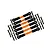 GPM Aluminium Complete Adjustable Turnbuckle Set in orange with black plastic rod ends and mounting screws on a white background.