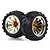 HSP 2.8" Off Road V-Groove Tyres on Orange Chrome Rims - Wheels 2Pcs 08010D