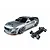 Grey MTRTR 275 RC drift car body with wide fenders alongside its bare black chassis on a white background.