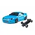 Light blue MST S15RB RC drift car with a painted body and a separate black chassis on a white background.