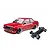 MST E30RB shiny red RC drift car body paired with a black RC car chassis on a plain white background.