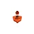 GPM Aluminium Slipper Shaft Bearing Adaptor in orange shown against a plain white background.