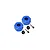 GPM aluminium blue 9mm wheel hex adaptors with pins and lock nuts displayed on a white background.