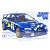 Tamiya 1/24 scale Subaru Impreza WRC '98 Monte-Carlo plastic model kit box art showing a blue rally car with gold wheels and auxiliary night lights.