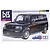 Tamiya 1/24 scale Toyota bB plastic model kit box art featuring a black car with flame decals.