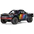 ARRMA MOJAVE 6S 1/7 scale 4WD RC short course truck in blue with colorful retro racing livery against a white background.
